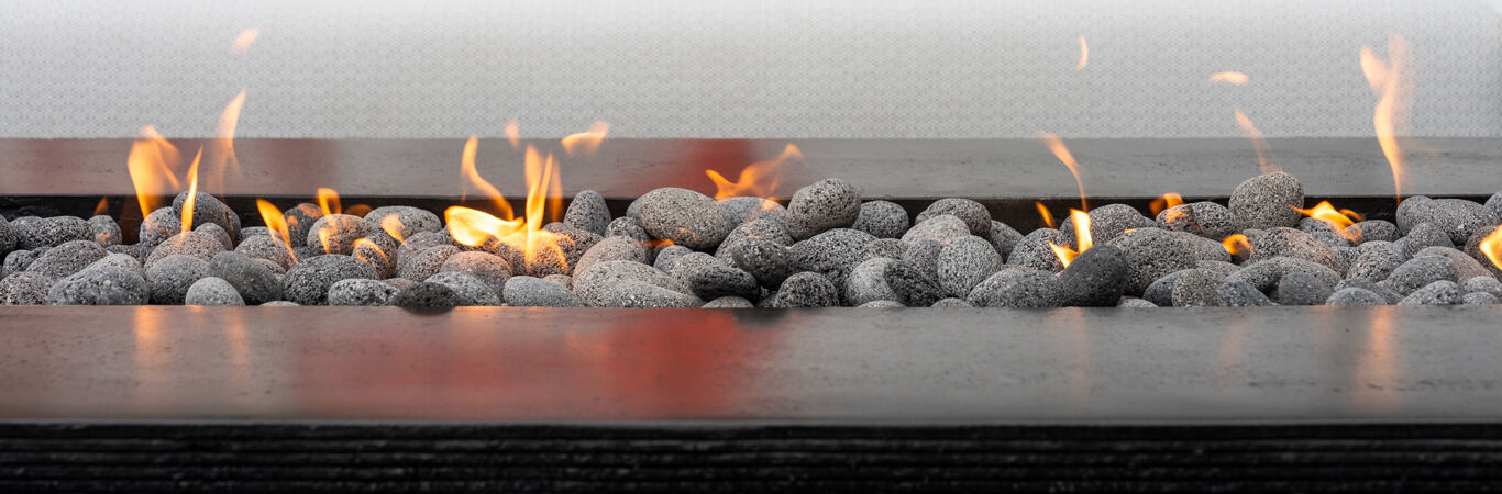 lava rock in fire pit